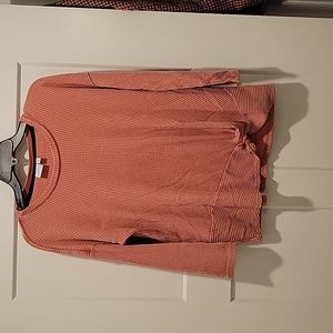 Never Worn New Directions Orange Thermal Long sleeve top